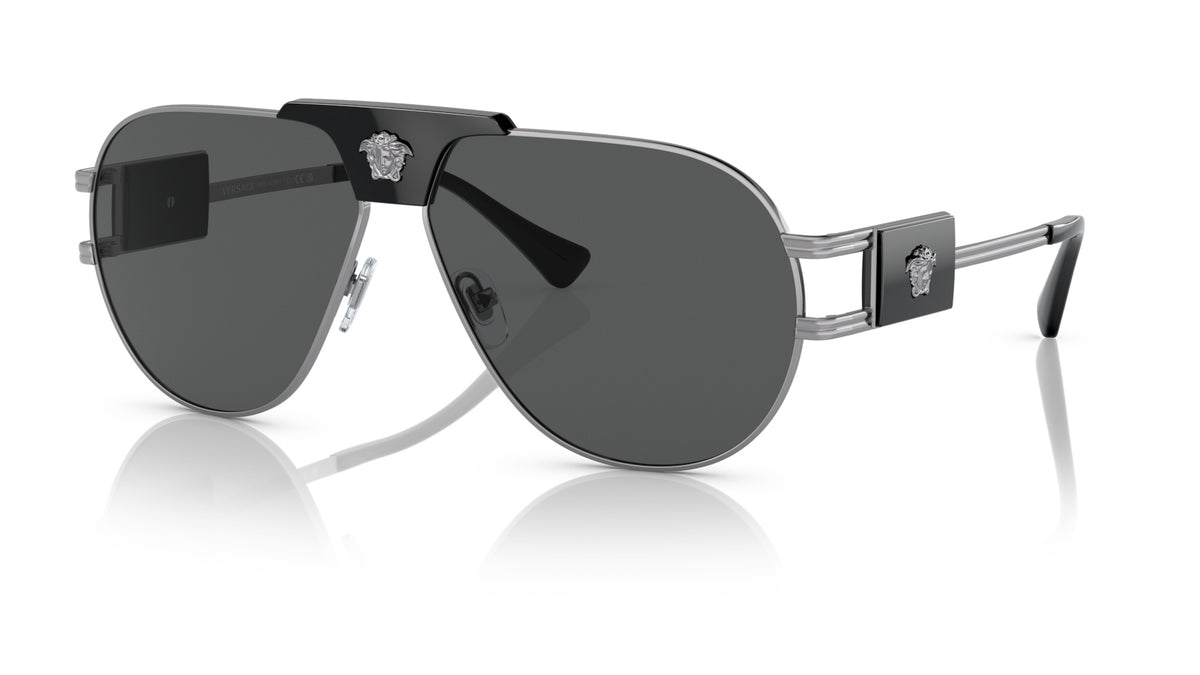 Lunettes de soleil Versace VE2252 100187 – Gunmetal – vue de trois quarts.