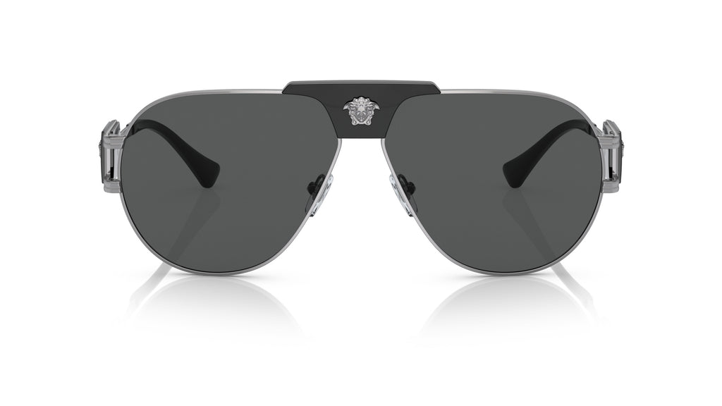 Lunettes de soleil Versace VE2252 100187 – Gunmetal – vue de face.