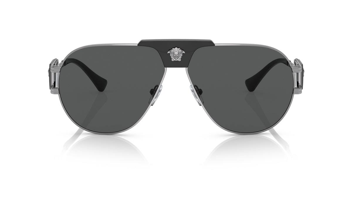 Lunettes de soleil Versace VE2252 100187 – Gunmetal – vue de face.