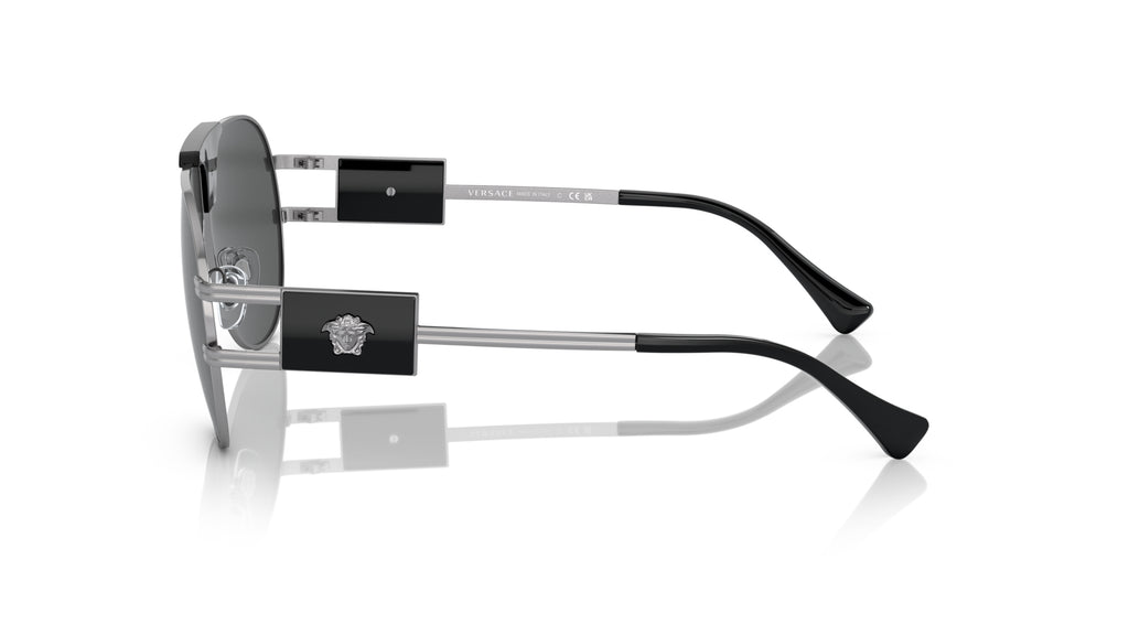 Lunettes de soleil Versace VE2252 100187 – Gunmetal – vue de profil.