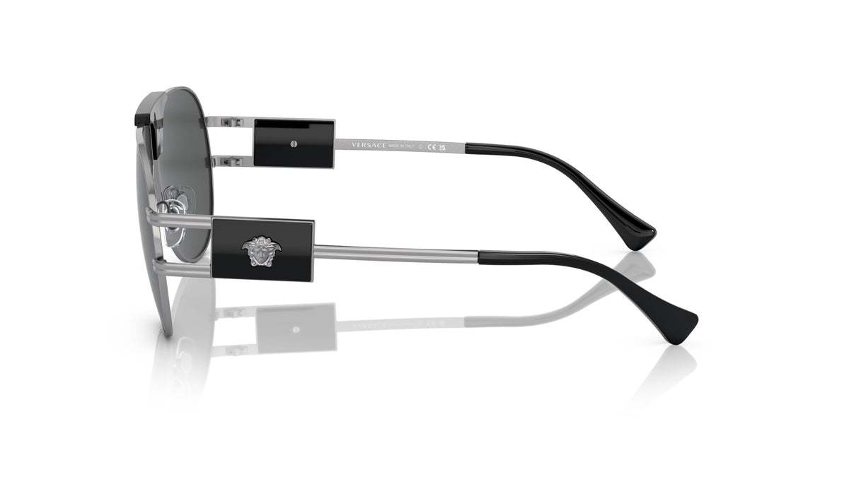 Lunettes de soleil Versace VE2252 100187 – Gunmetal – vue de profil.