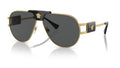 Lunettes de soleil Versace VE2252 100287 – Or – vue de trois quarts.