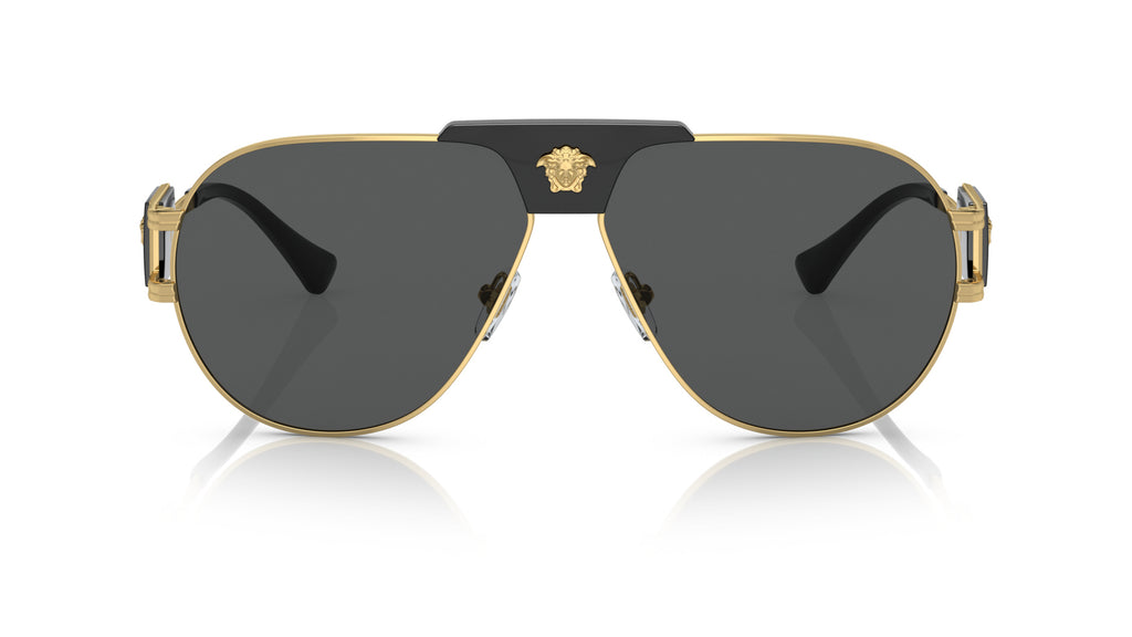 Lunettes de soleil Versace VE2252 100287 – Or – vue de face.