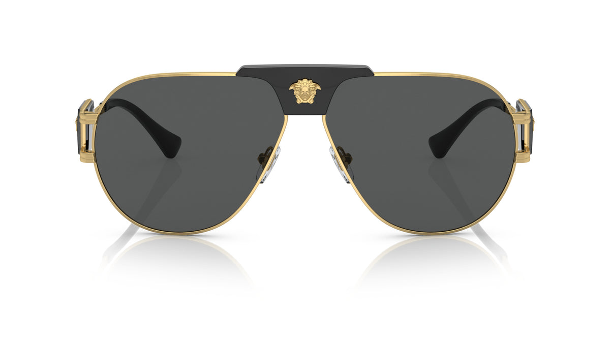 Lunettes de soleil Versace VE2252 100287 – Or – vue de face.