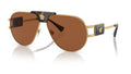 Lunettes de soleil Versace VE2252 147073 – Or – vue de trois quarts.
