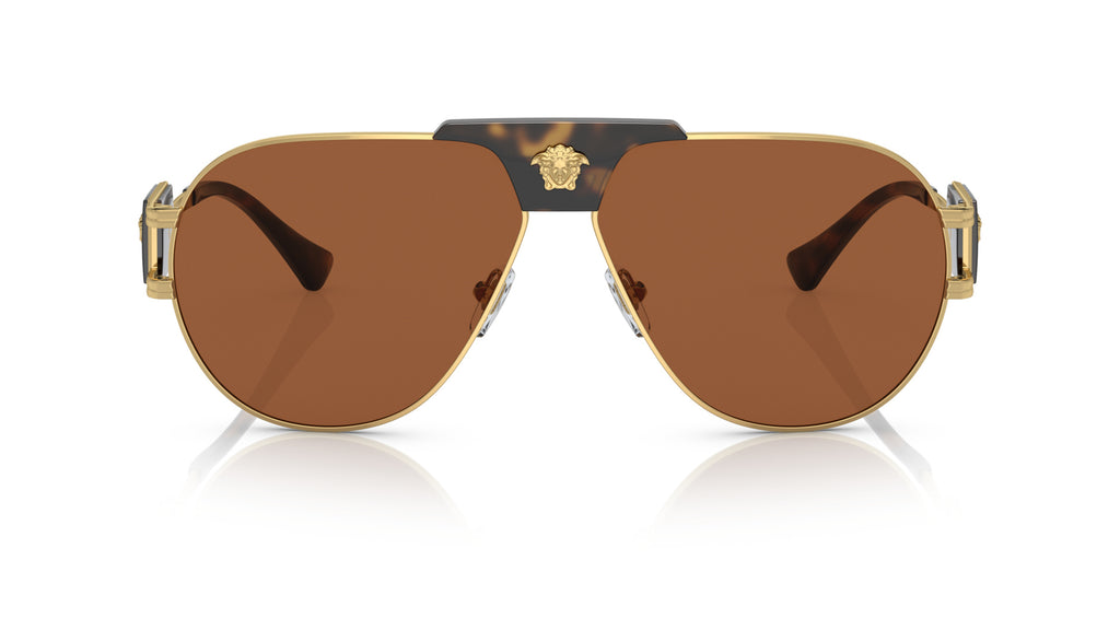 Lunettes de soleil Versace VE2252 147073 – Or – vue de face.