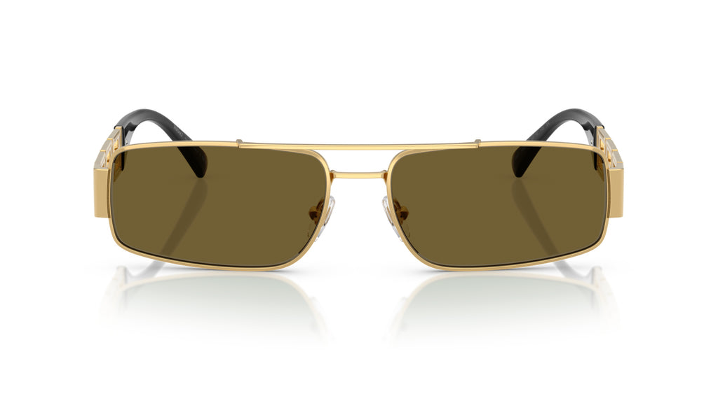 Lunettes de soleil Versace VE2257 100273 – Or – vue de face.