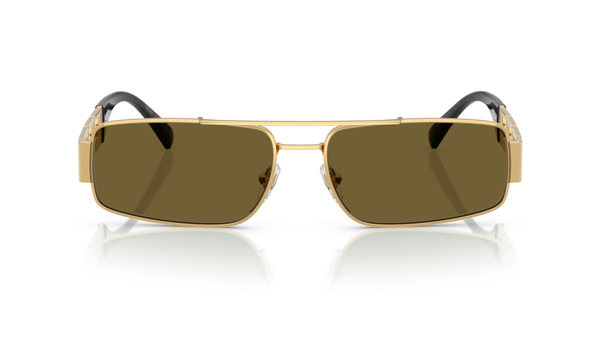 Lunettes de soleil Versace VE2257 100273 – Or – vue de face.