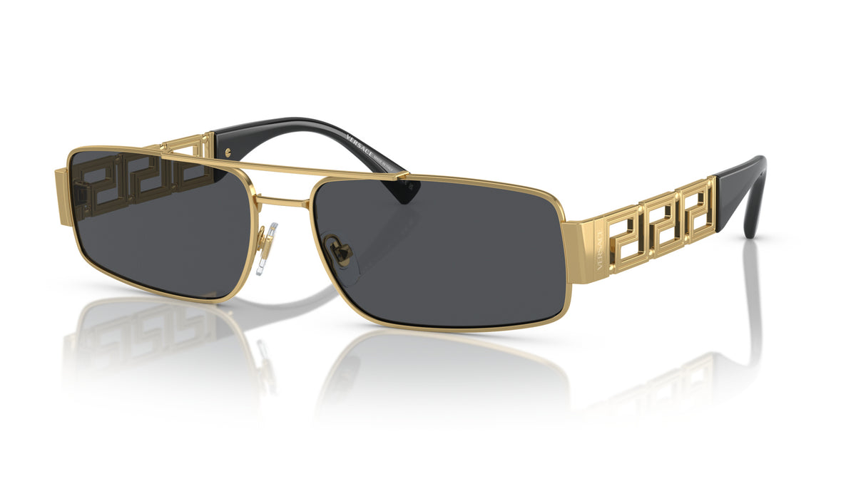 Lunettes de soleil Versace VE2257 100287 – Or – vue de trois quarts.