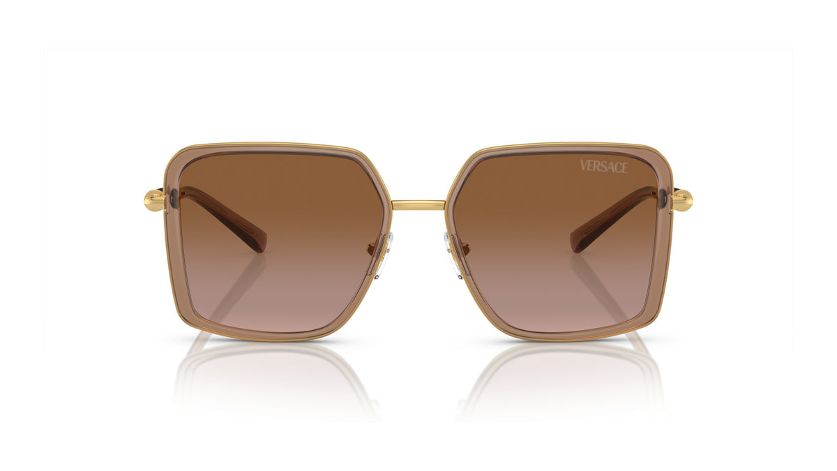 Lunettes de soleil Versace VE2261 100213 – Marron transparent – vue de face.