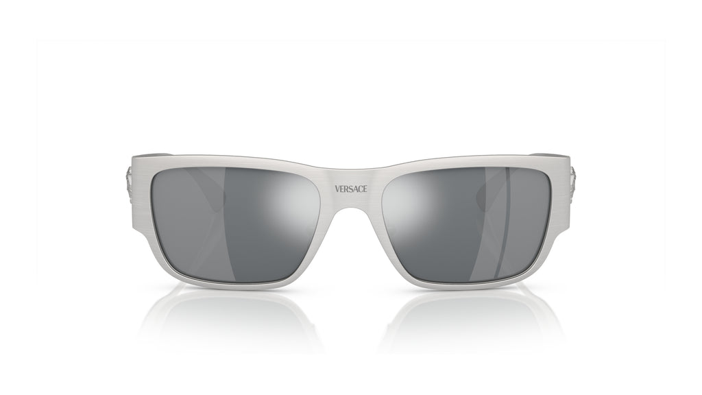 Lunettes de soleil Versace VE2262 12666G – Argent – vue de face.