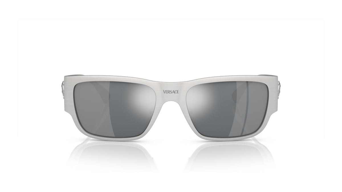 Lunettes de soleil Versace VE2262 12666G – Argent – vue de face.