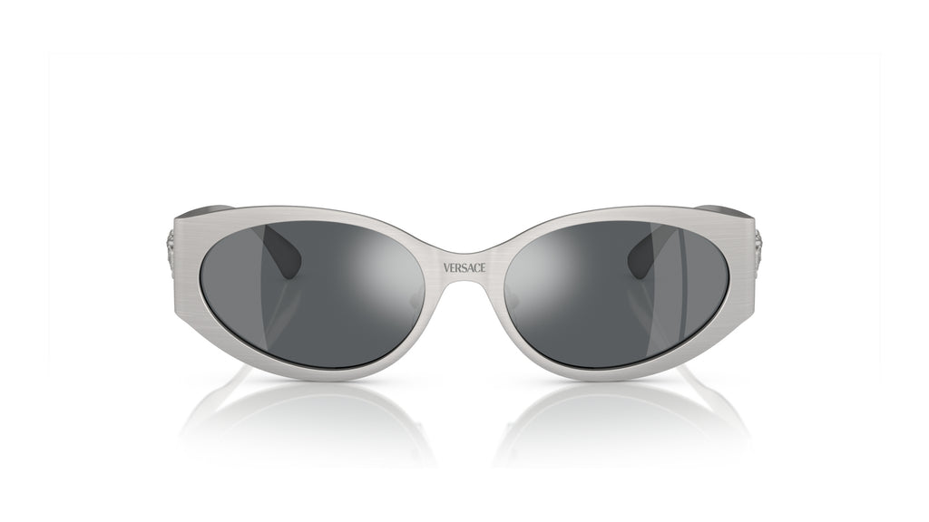 Lunettes de soleil Versace VE2263 12666G – Argent Mat – vue de face.