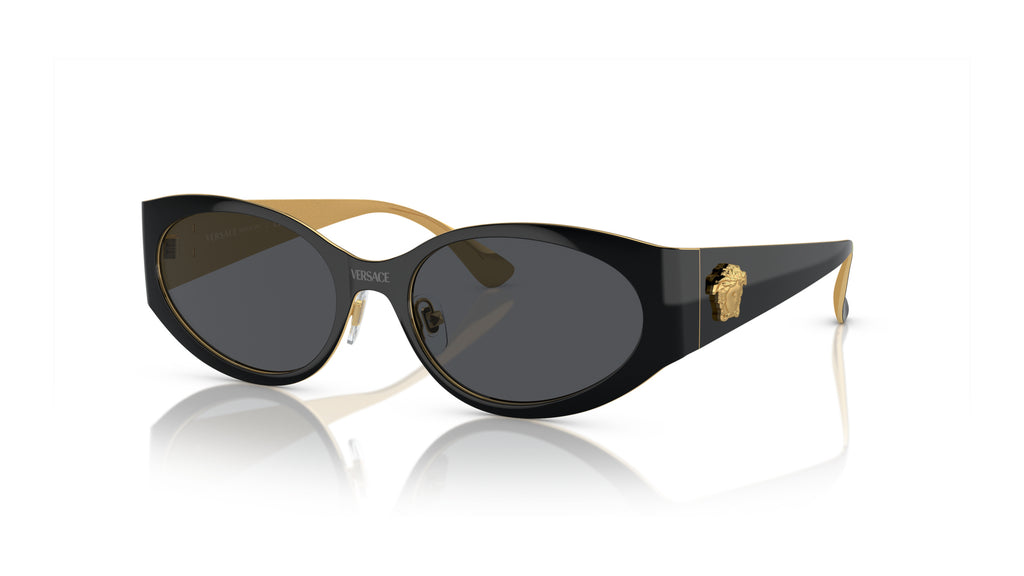 Lunettes de soleil Versace VE2263 143387 – Noir – vue de trois quarts.