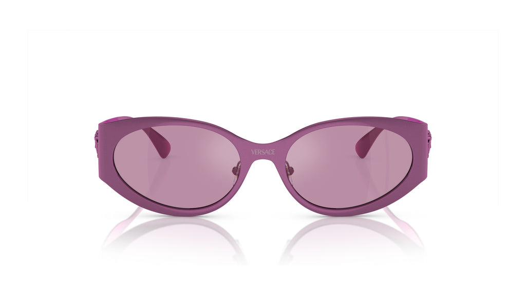 Lunettes de soleil Versace VE2263 1503AK – Fuchsia métallisé – vue de face.