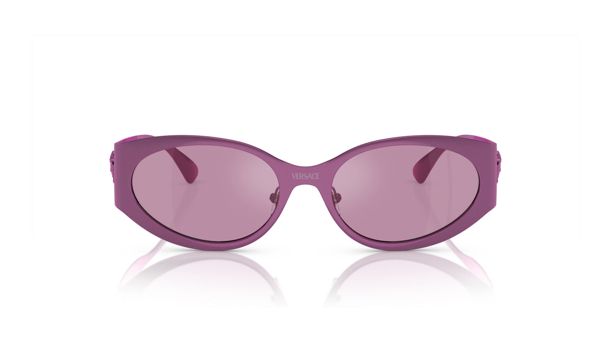 Lunettes de soleil Versace VE2263 1503AK – Fuchsia métallisé – vue de face.