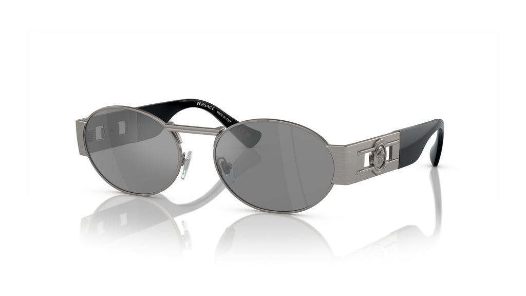 Lunettes de soleil Versace VE2264 10016G – Gunmetal mat – vue de trois quarts.