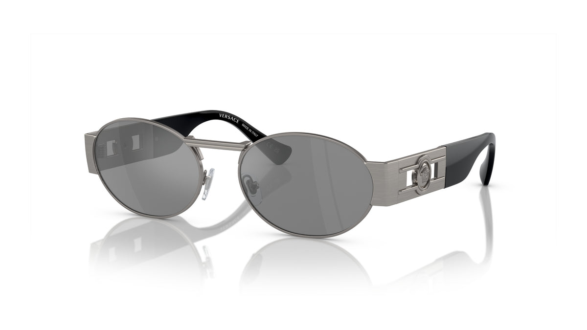 Lunettes de soleil Versace VE2264 10016G – Gunmetal mat – vue de trois quarts.