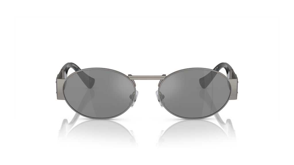 Lunettes de soleil Versace VE2264 10016G – Gunmetal mat – vue de face.