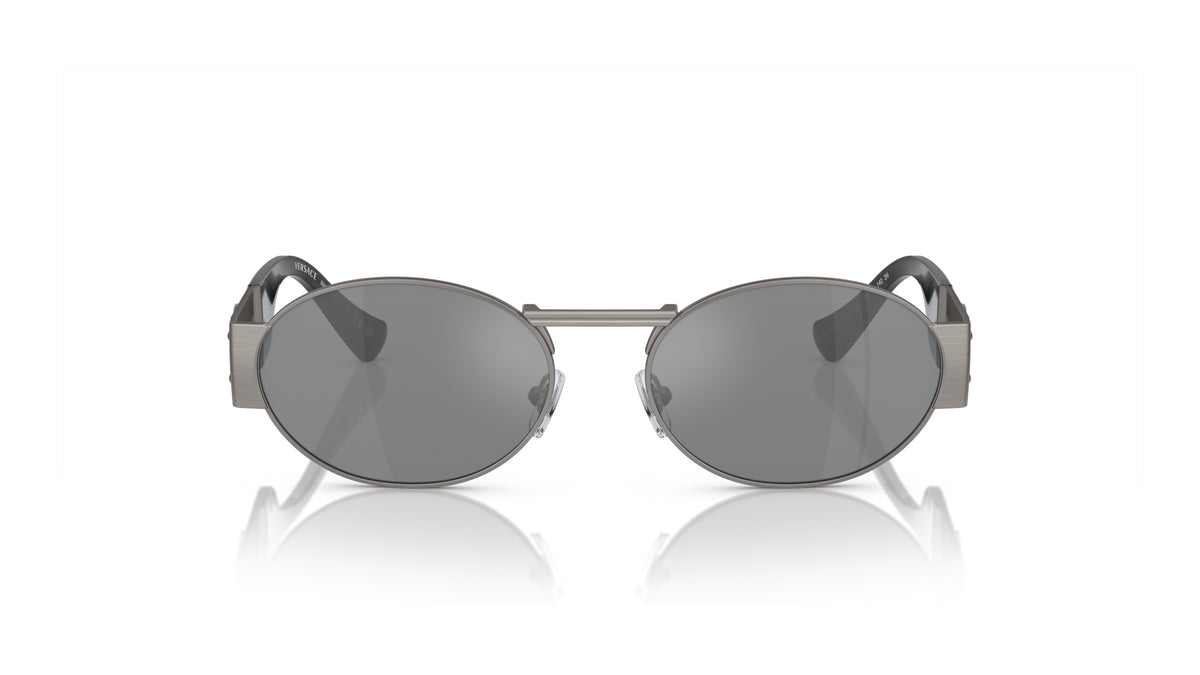 Lunettes de soleil Versace VE2264 10016G – Gunmetal mat – vue de face.