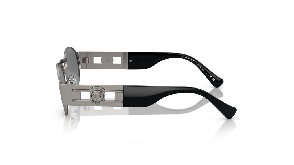 Lunettes de soleil Versace VE2264 10016G – Gunmetal mat – vue de profil.