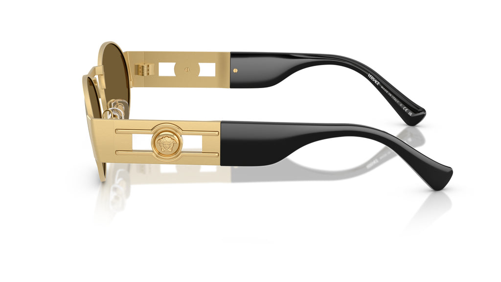 Lunettes de soleil Versace VE2264 10025A – Or – vue de profil.