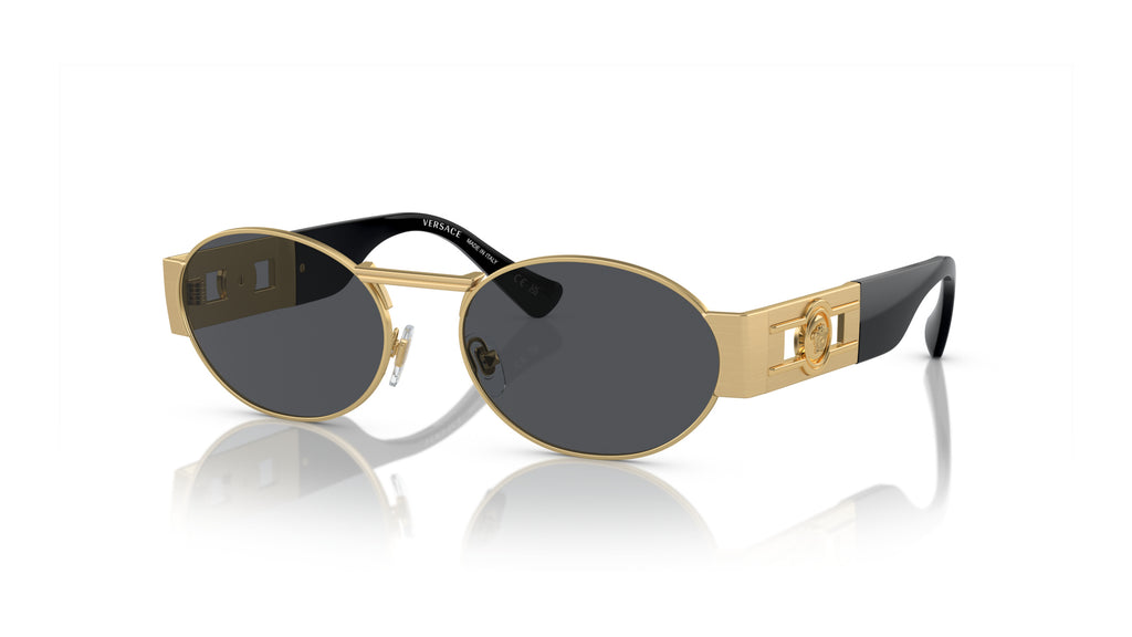 Lunettes de soleil Versace VE2264 100287 – Or mat – vue de trois quarts.
