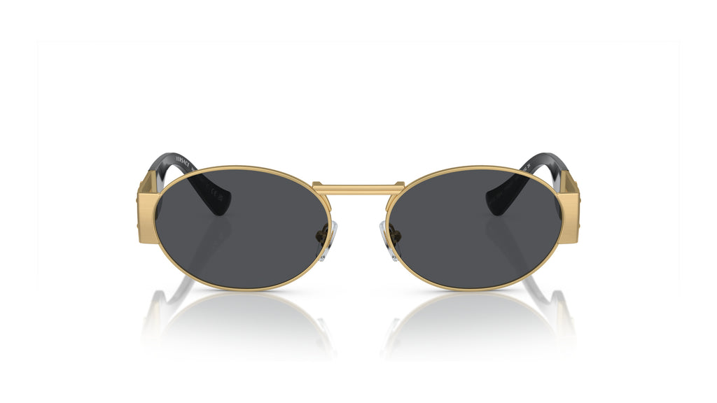 Lunettes de soleil Versace VE2264 100287 – Or mat – vue de face.