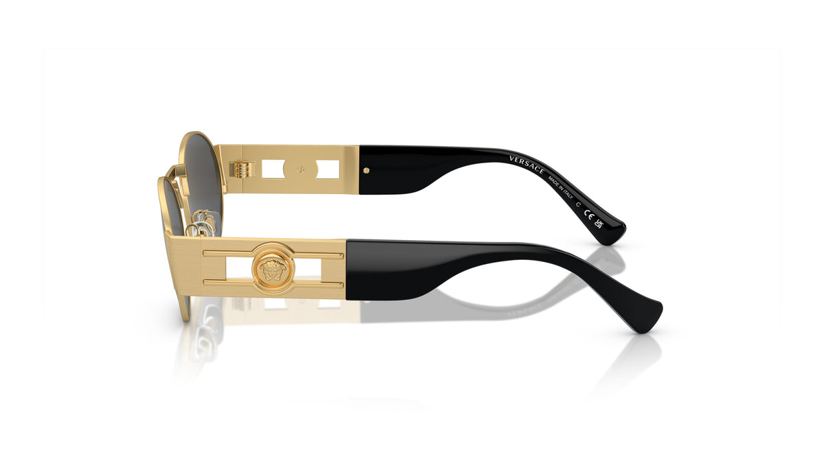 Lunettes de soleil Versace VE2264 100287 – Or mat – vue de profil.
