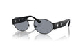 Lunettes de soleil Versace VE2264 1261/1 – Noir mat – vue de trois quarts.