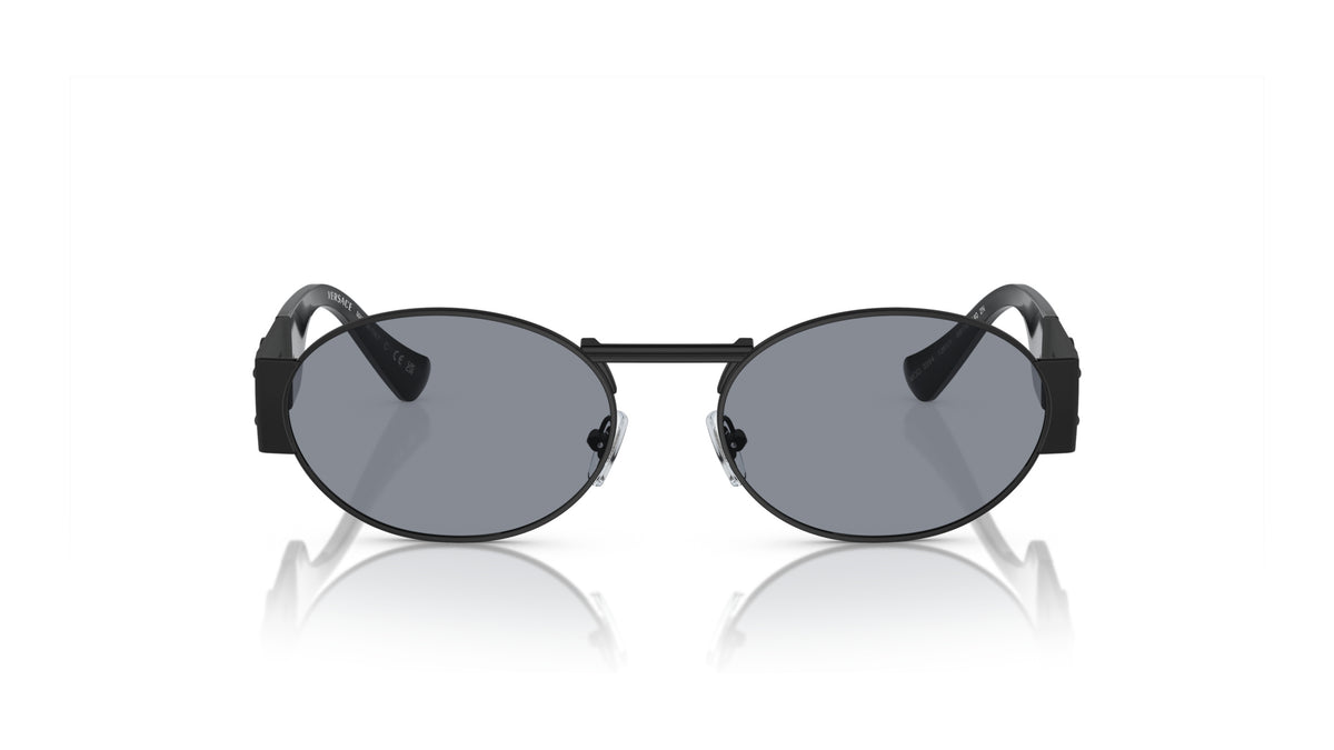 Lunettes de soleil Versace VE2264 1261/1 – Noir mat – vue de face.