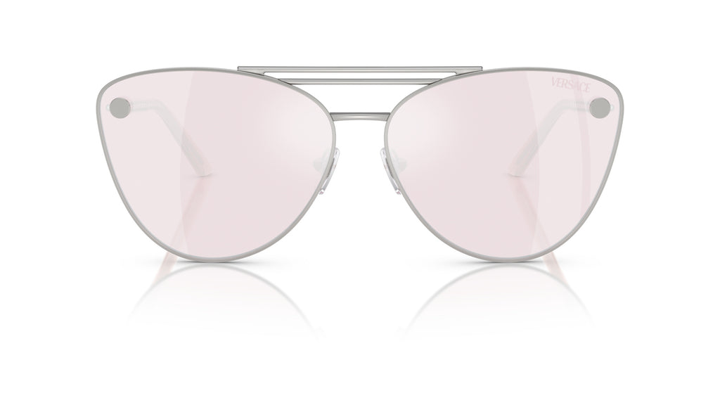 Lunettes de soleil Versace VE2267 10007V – Argent – vue de face.