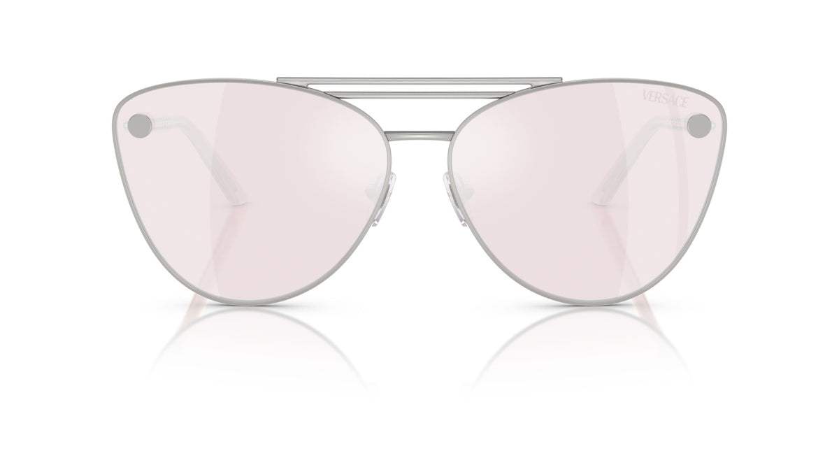 Lunettes de soleil Versace VE2267 10007V – Argent – vue de face.