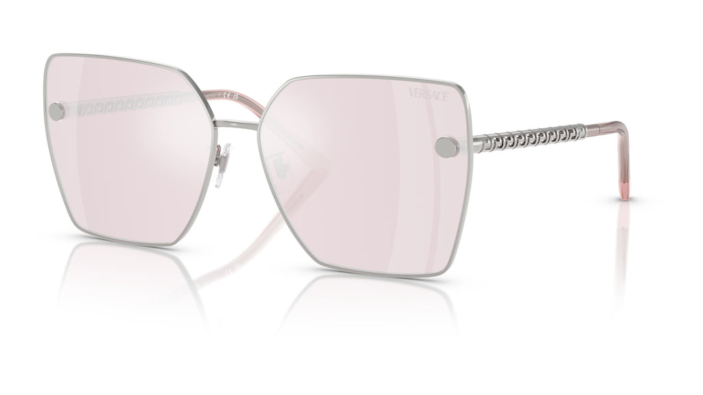 Lunettes de soleil Versace VE2270D 10007V – Argent – vue de trois quarts.