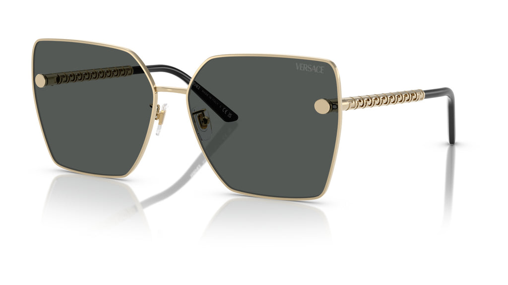 Lunettes de soleil Versace VE2270D 125287 – Or Pâle – vue de trois quarts.