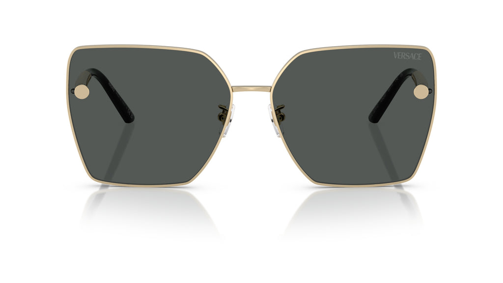 Lunettes de soleil Versace VE2270D 125287 – Or Pâle – vue de face.