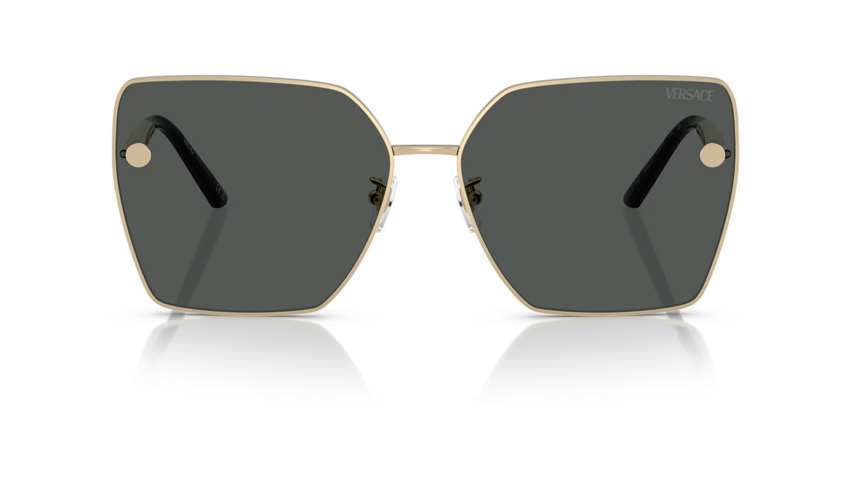 Lunettes de soleil Versace VE2270D 125287 – Or Pâle – vue de face.