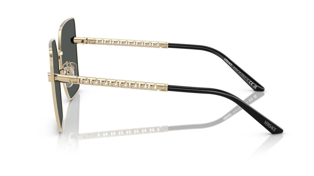 Lunettes de soleil Versace VE2270D 125287 – Or Pâle – vue de profil.