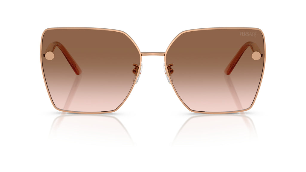 Lunettes de soleil Versace VE2270D 141213 – Or Rose – vue de face.