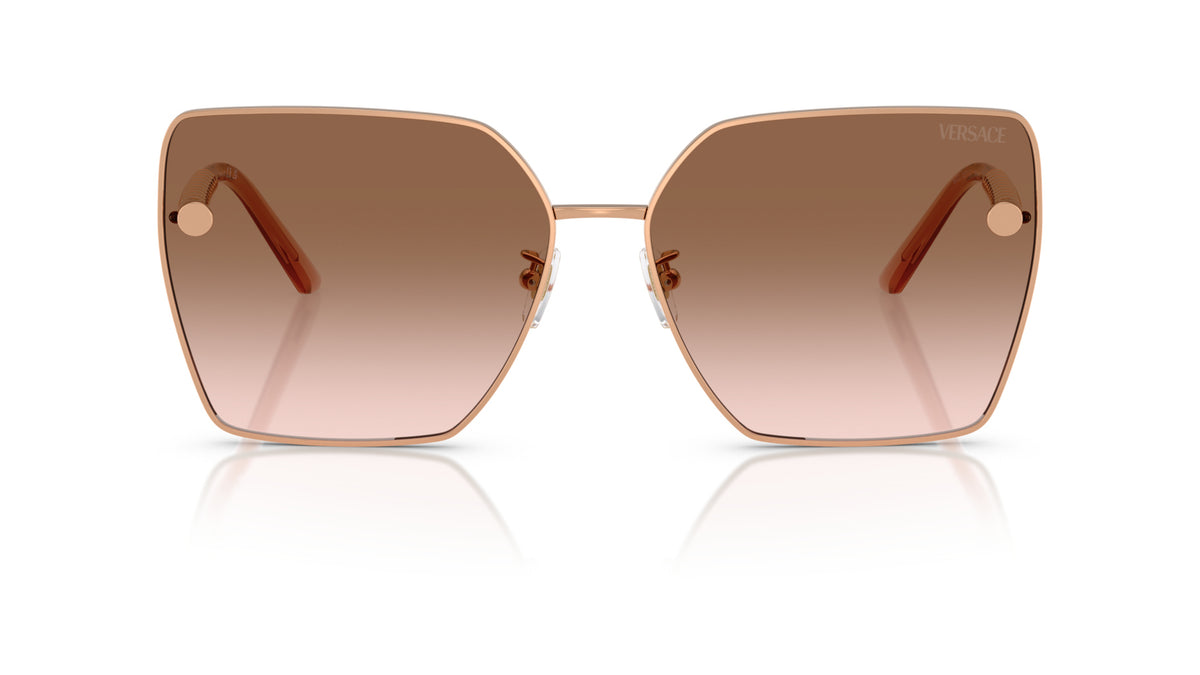 Lunettes de soleil Versace VE2270D 141213 – Or Rose – vue de face.