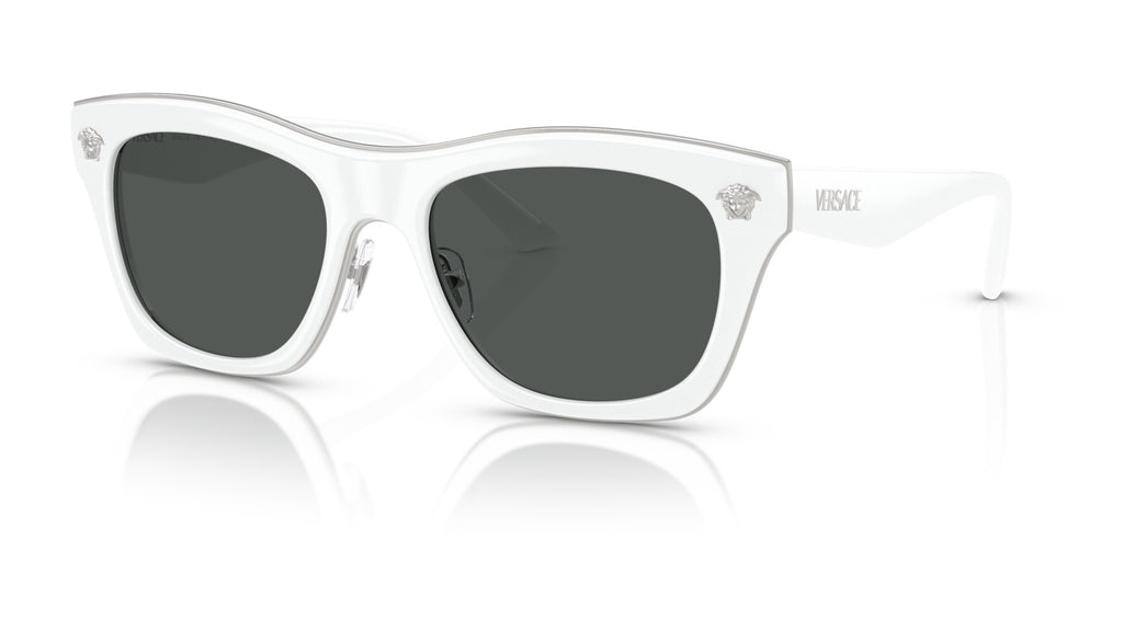 Lunettes de soleil Versace VE2272 314/87 – Blanc – vue de trois quarts.
