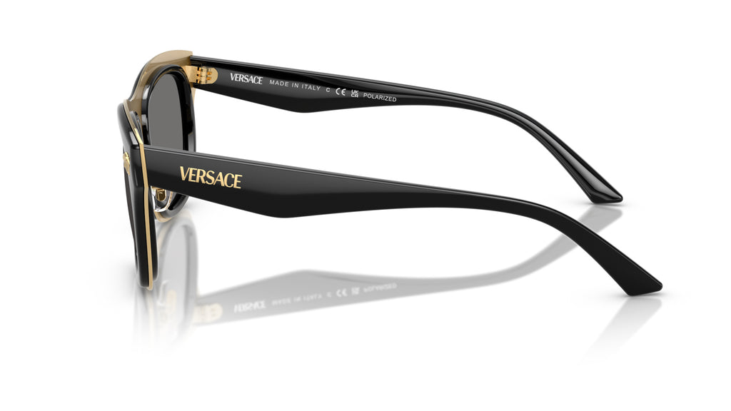 Lunettes de soleil Versace VE2272 GB1/81 – Noir – vue de profil.