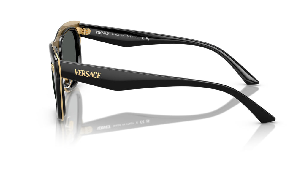 Lunettes de soleil Versace VE2272 GB1/87 – Noir – vue de profil.
