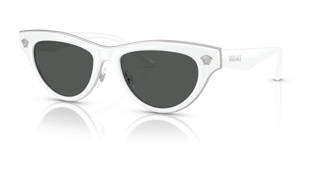 Lunettes de soleil Versace VE2273 314/87 – Blanc – vue de trois quarts.