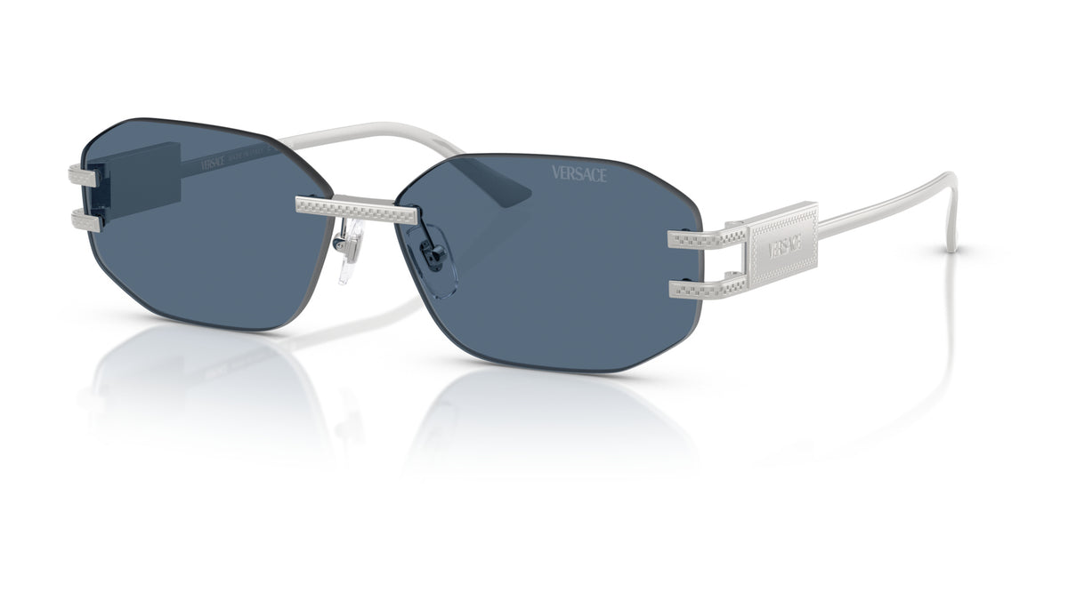 Lunettes de soleil Versace VE2274 100080 – Argent – vue de trois quarts.