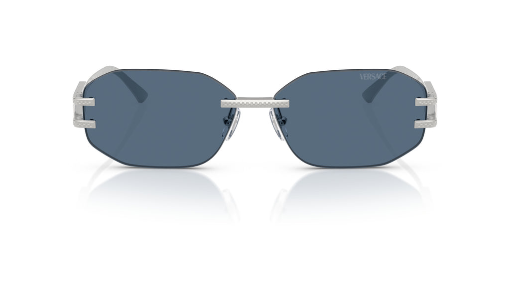 Lunettes de soleil Versace VE2274 100080 – Argent – vue de face.