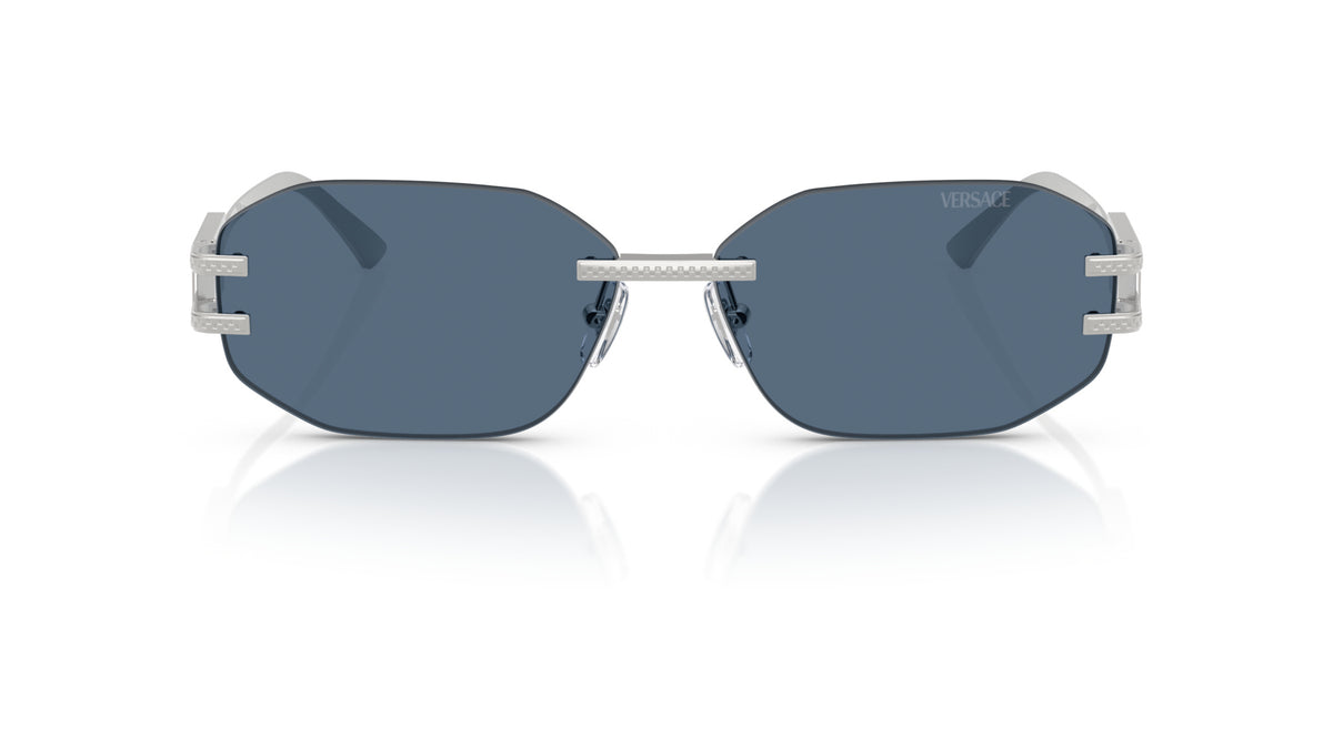 Lunettes de soleil Versace VE2274 100080 – Argent – vue de face.