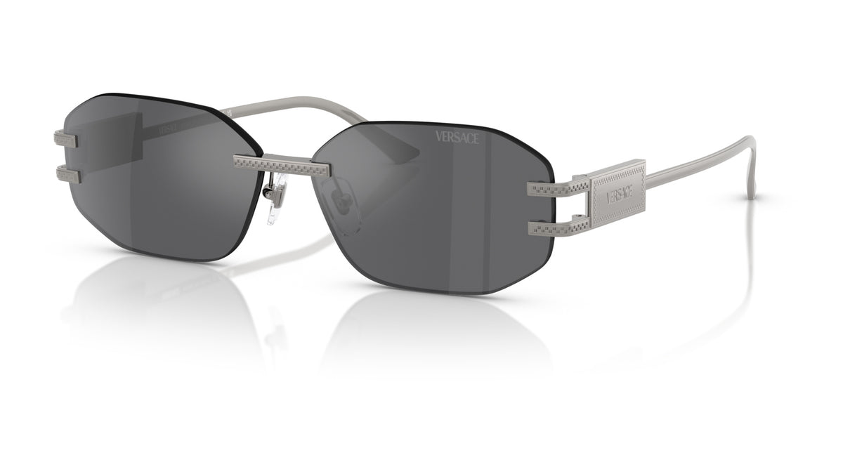 Lunettes de soleil Versace VE2274 10016G – Gunmetal – vue de trois quarts.