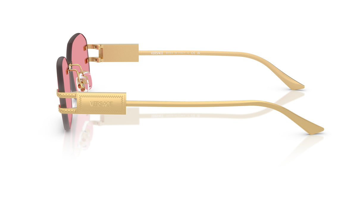 Lunettes de soleil Versace VE2274 100284 – Or – vue de profil.