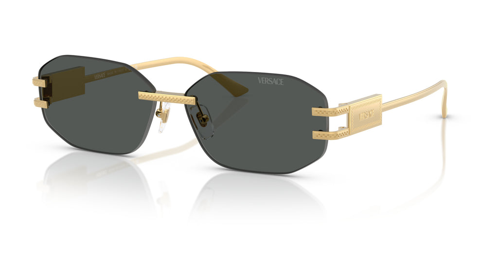 Lunettes de soleil Versace VE2274 100287 – Or – vue de trois quarts.